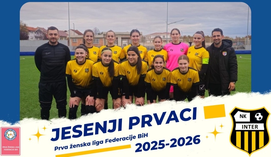 NK Inter Posušje jesenji prvak Prve ženske lige Federacije BiH