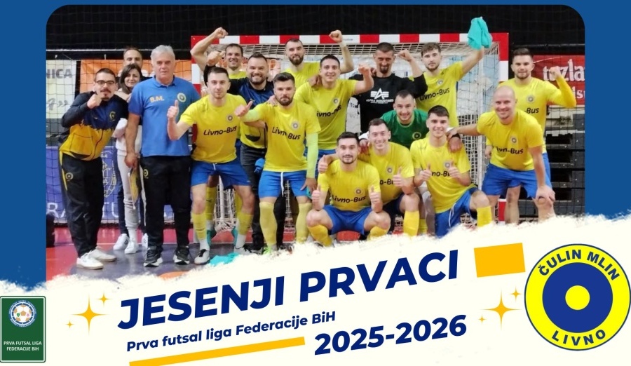 Rezultati 11. kola Prve futsal lige FBiH, MNK Čulin Mlin jesenji prvak