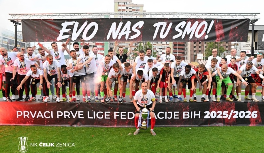 FOTO: Uručenje pehara i medalja za NK Čelik Zenica